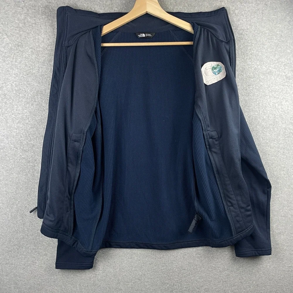 The North Face Jacket Mens Large Blue Mountain Peaks Full Zip Fleece‎ Track